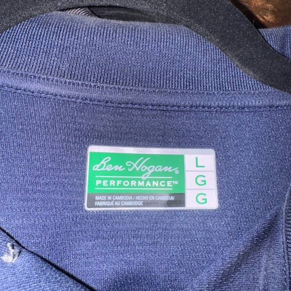 Ben Hogan Performance Men’s Navy Polo Shirt – Size Large - Picture 3 of 4